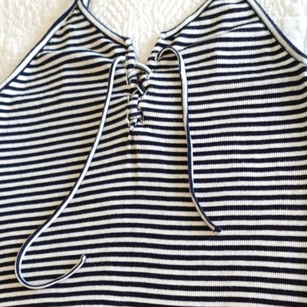 FLASH SALE 🍒 SHOP Black & White striped tank dress size 10/ super soft!